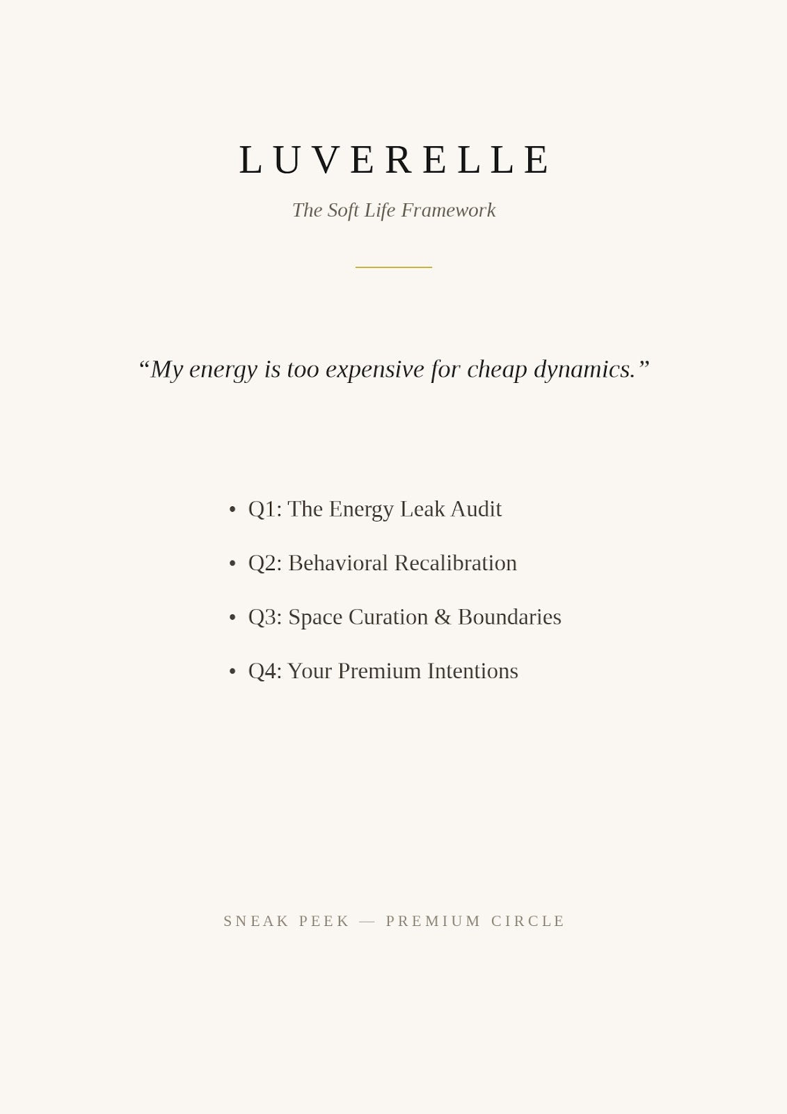 Luverelle Weekly Alignment Audit