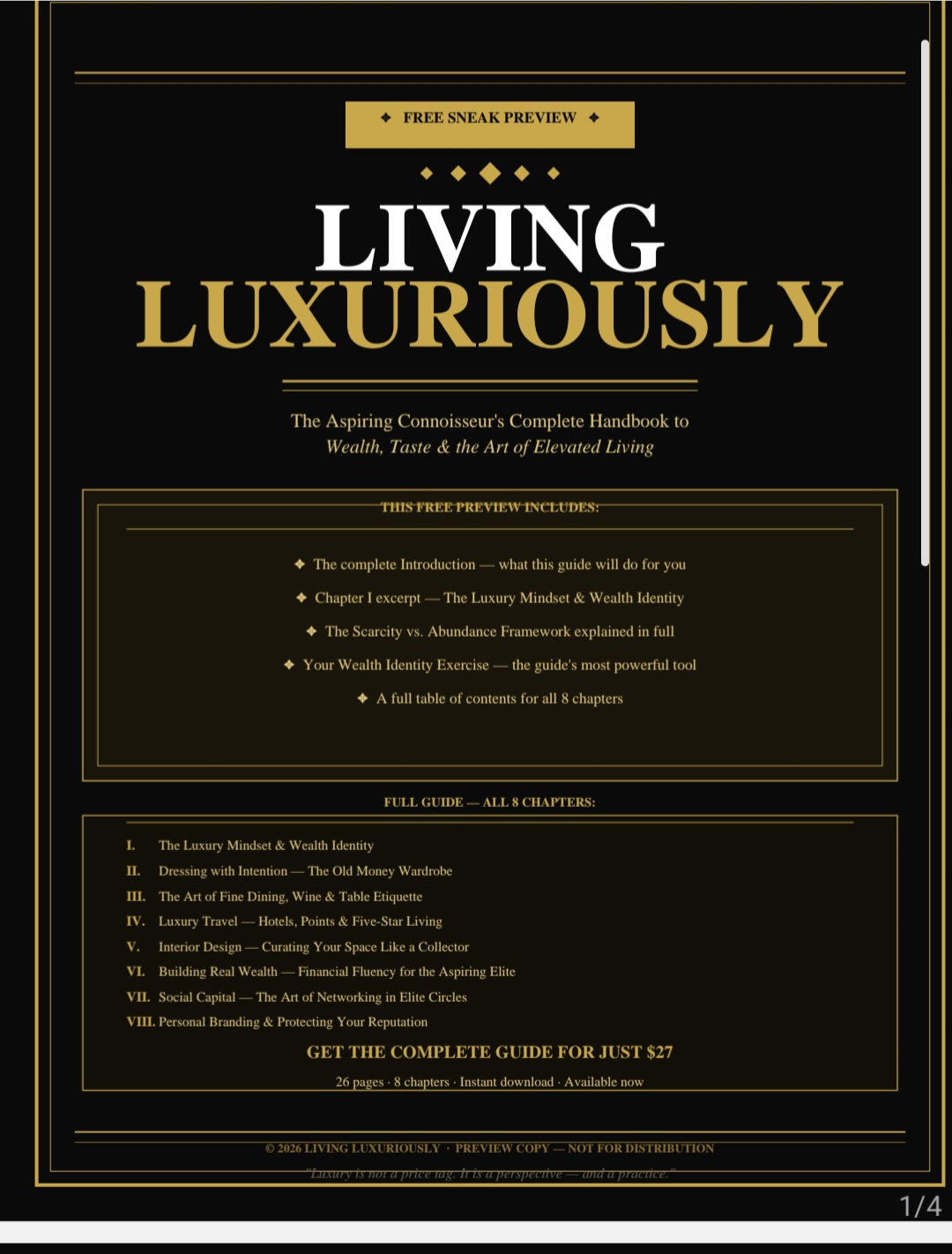 Living Luxuriously: The Blueprint For The Soft Life