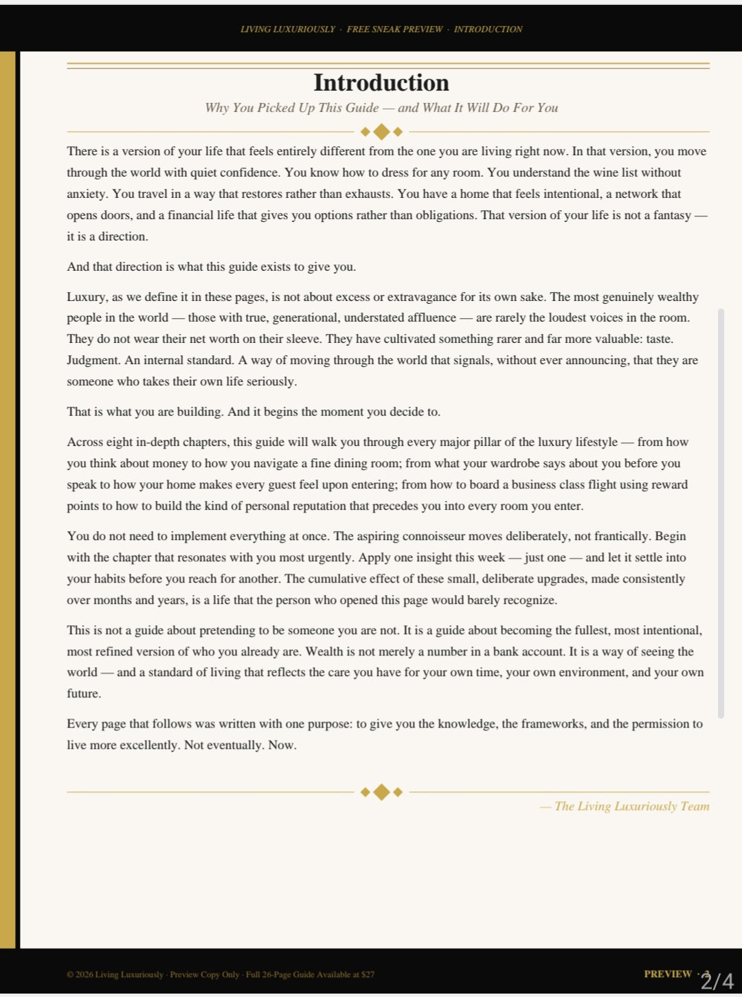 Living Luxuriously: The Blueprint For The Soft Life